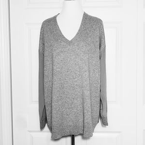 Magashoni Pullover Contrast Sweater Top Cashmere/Silk.